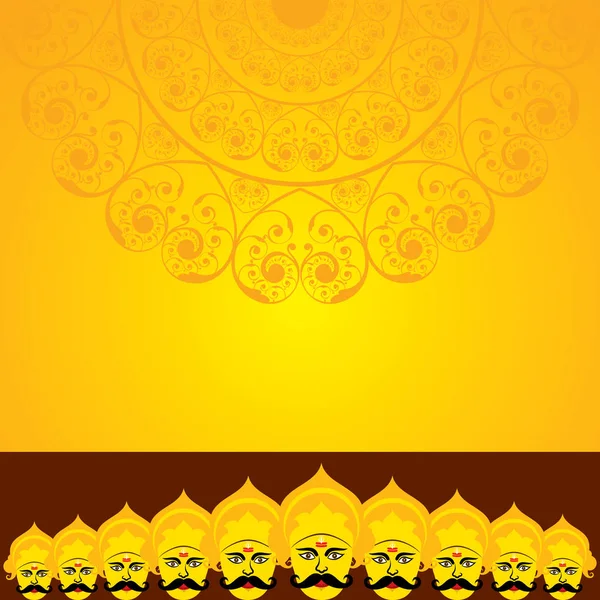 Dussehra festival saluto o poster design — Vettoriale Stock