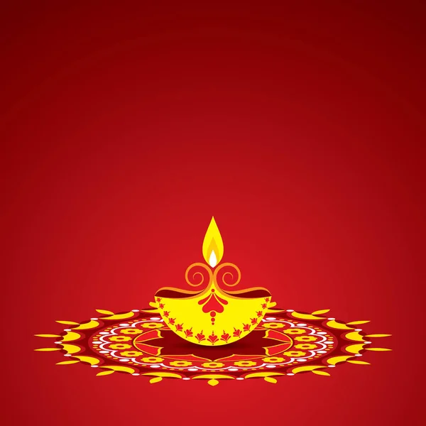 Illustration von Diwali utsav Gruß- oder Posterkarte — Stockvektor