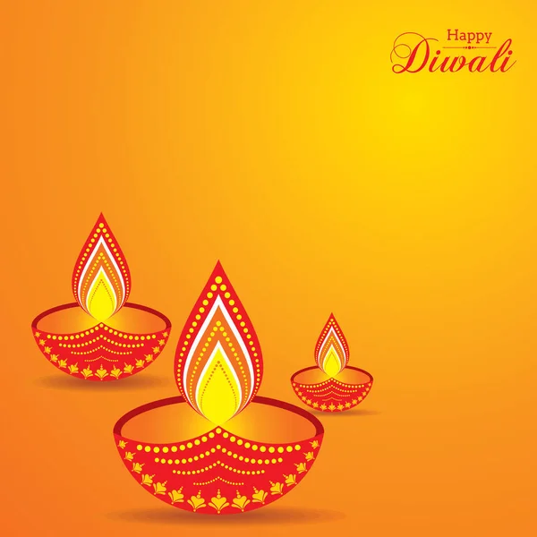 Illustratie van Diwali utsav wenskaart of poster kaart — Stockvector