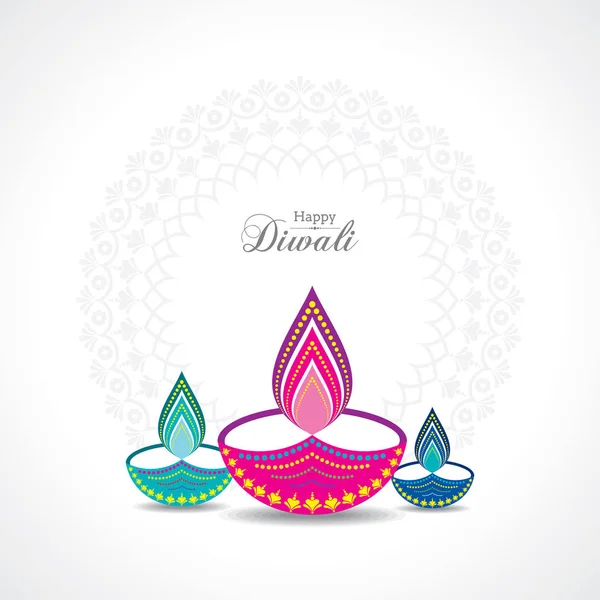 Illustratie van Diwali utsav wenskaart of poster kaart — Stockvector