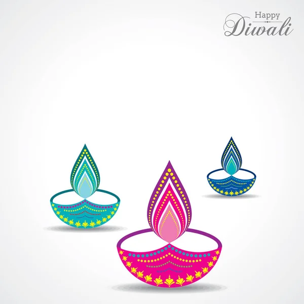 Illustration av Diwali utsav hälsning eller affischkort — Stock vektor