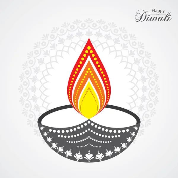 Ilustração da saudação Diwali utsav ou cartão de cartaz — Vetor de Stock