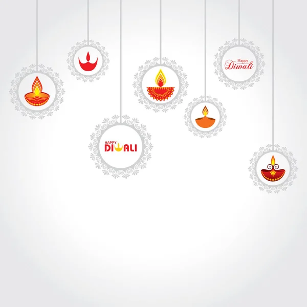 Illustrazione del Diwali utsav biglietto di auguri o poster — Vettoriale Stock