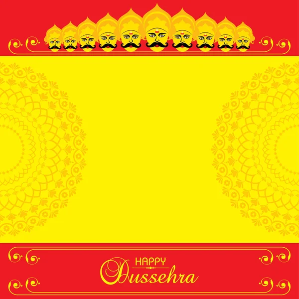 Dussehra festivalen hälsning eller affisch design — Stock vektor