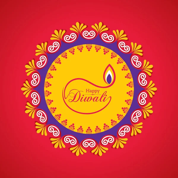 Ilustrace Diwali utsav pozdrav nebo plakát pohlednice — Stockový vektor