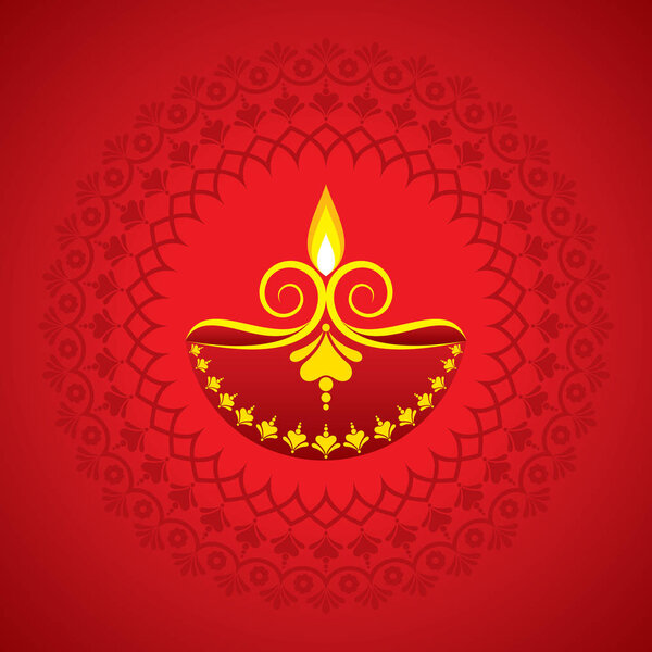 Illustration of Diwali utsav greeting or poster card