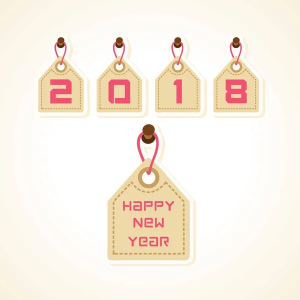 2018 greeting for new year celebration — Stock Vector