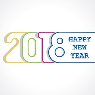 Yeni yıl kutlama için 2018 tebrik