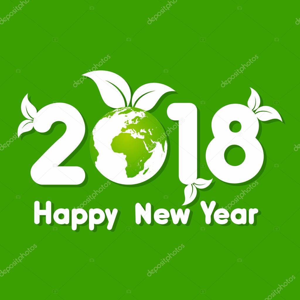 2018 greeting for new year celebration