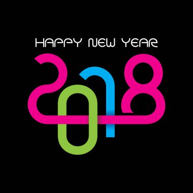 Yeni yıl kutlama için 2018 tebrik