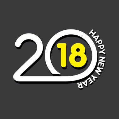 Yeni yıl kutlama için 2018 tebrik