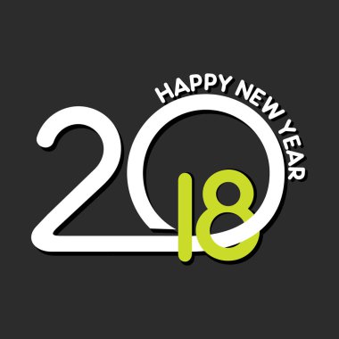 Yeni yıl kutlama için 2018 tebrik