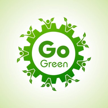 Doğa kaydedin ve yeşil eco dişli konseptiyle geçin
