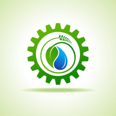 Doğa kaydedin ve yeşil eco dişli konseptiyle geçin