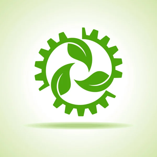 Zapisz Nature i przejść zielony koncepcja z biegów eco — Wektor stockowy