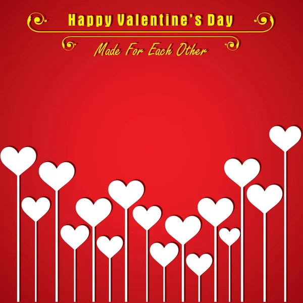 Valentijn kaart met schattige hart illustratie — Stockvector