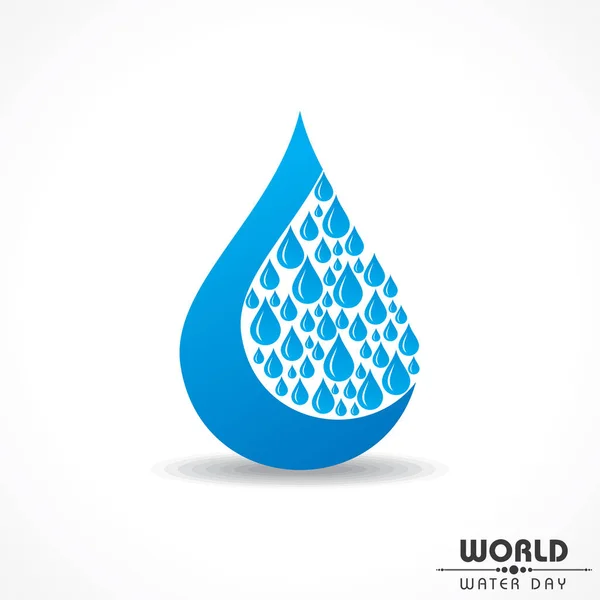 Doğa kavramı - dünya su günü kurtarmak — Stok Vektör