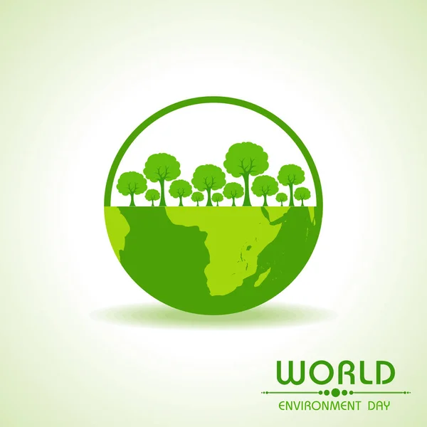 Save Nature Concept - World Environment Day — Stock Vector