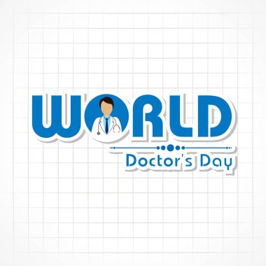 Ulusal Doktorlar Günü 'nün vektör illüstrasyonuName