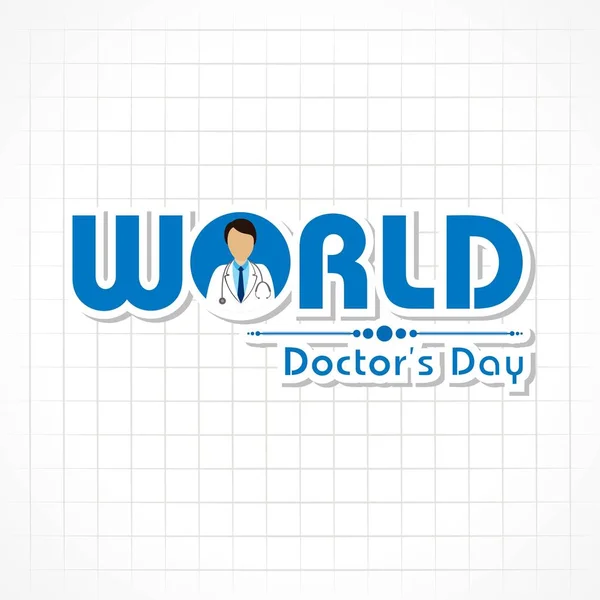 Vector illustratie van National Doctors Day stock afbeelding en symbolen — Stockvector