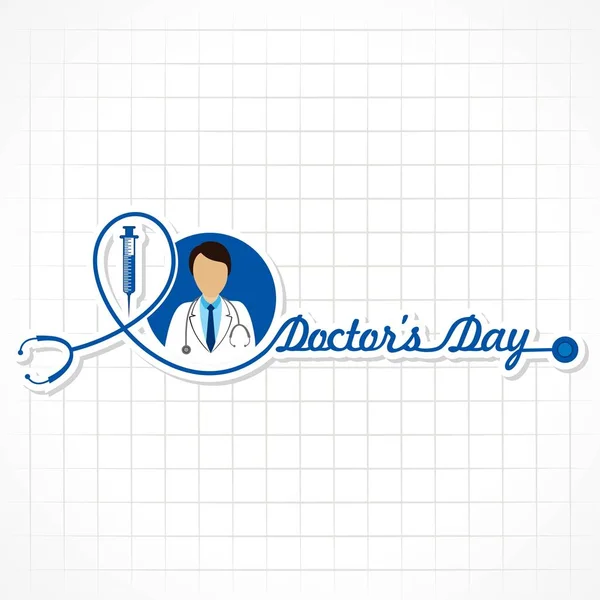 Vector illustratie van National Doctors Day stock afbeelding en symbolen — Stockvector