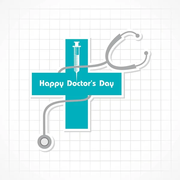 Vector illustration of National Doctors Day stock image and symbored — 스톡 벡터