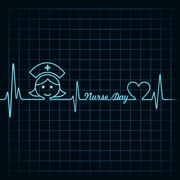 Illustration vectorielle de l'image et des symboles de la Journée internationale des infirmières — Image vectorielle