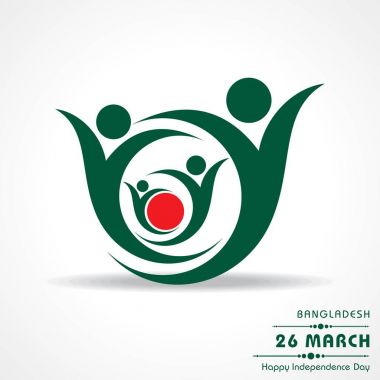 Bağımsızlık günü kavramı Bangladeş Ulusal bayrak desenli