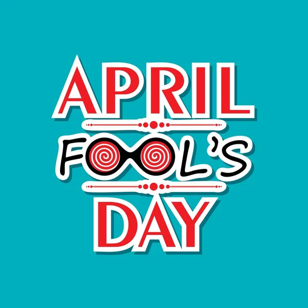 Vector illustratie van April Fools Day groeten — Stockvector