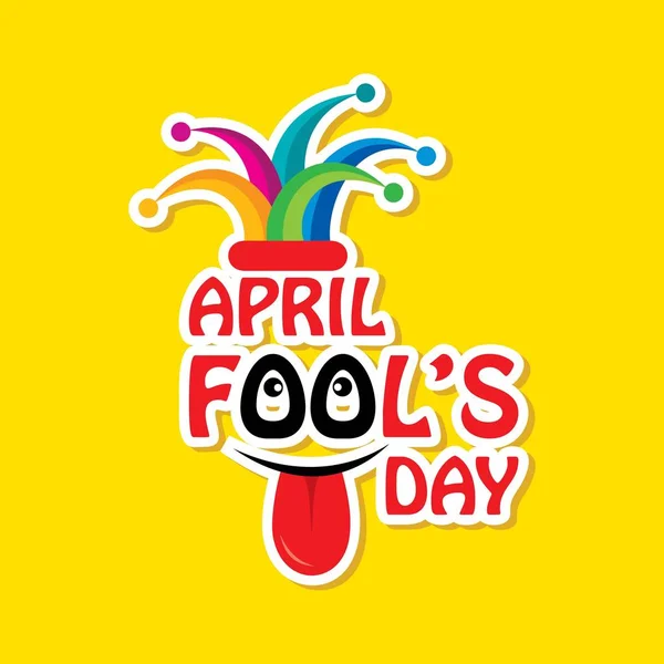 Illustrazione vettoriale di April Fools Day Saluto — Vettoriale Stock