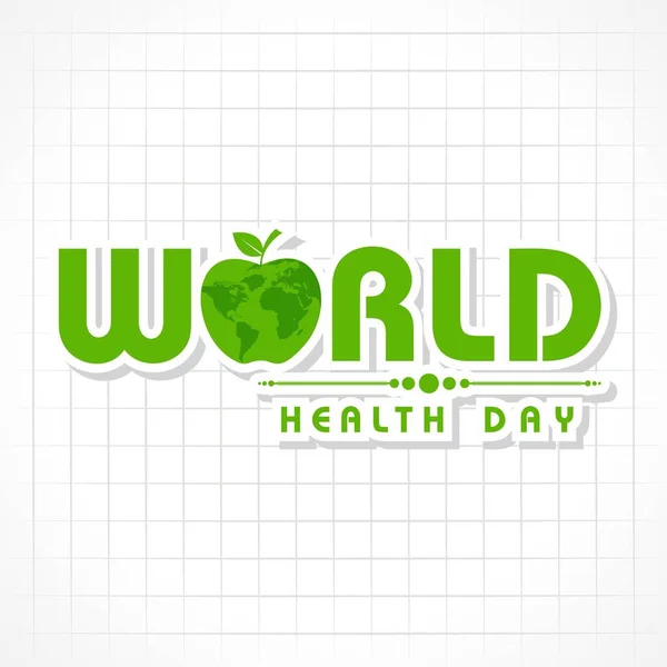 Vector illustration of World Health Day Greeting — Stock Vector