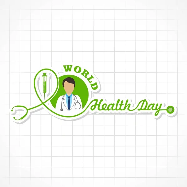 Vectorillustratie van het World Health Day groeten — Stockvector