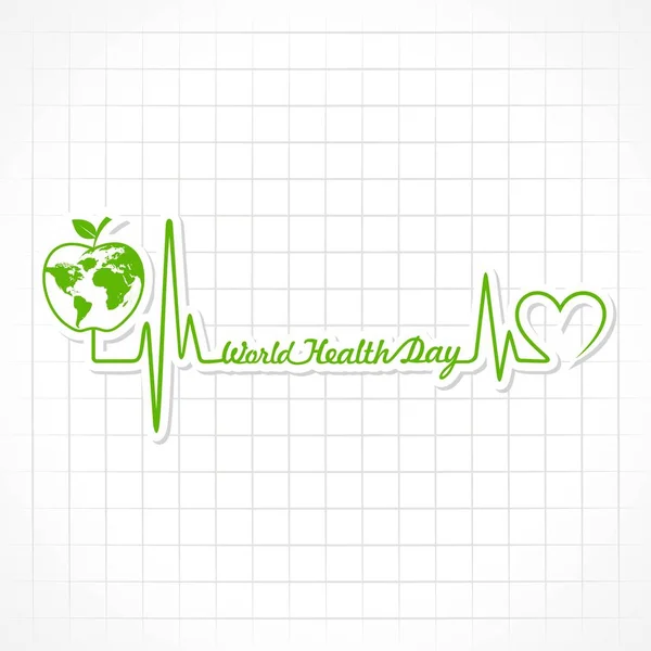 Illustration vectorielle du salut de la Journée mondiale de la santé — Image vectorielle
