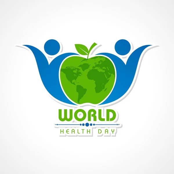 Ilustración vectorial del saludo del Día Mundial de la Salud — Vector de stock