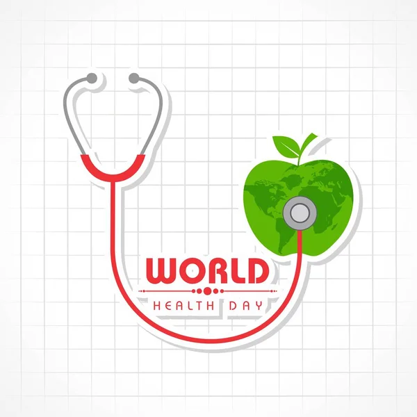 Vectorillustratie van het World Health Day groeten — Stockvector