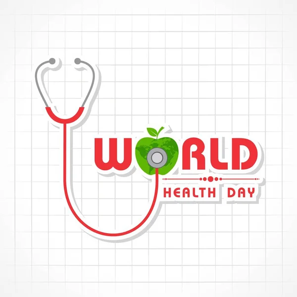 Vectorillustratie van het World Health Day groeten — Stockvector
