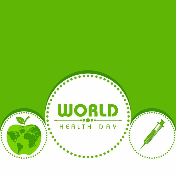 Vectorillustratie van het World Health Day groeten — Stockvector