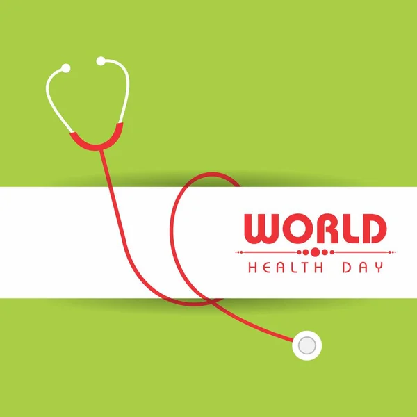 Vektoros illusztráció a világ egészségügyi nap köszöntése — Stock Vector