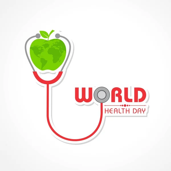 Vector Illustratie Van Een Achtergrond Voor World Health Day Greeting — Stockvector