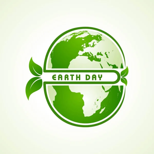 Ilustración vectorial del saludo del Día de la Tierra - Go Green Concept — Archivo Imágenes Vectoriales