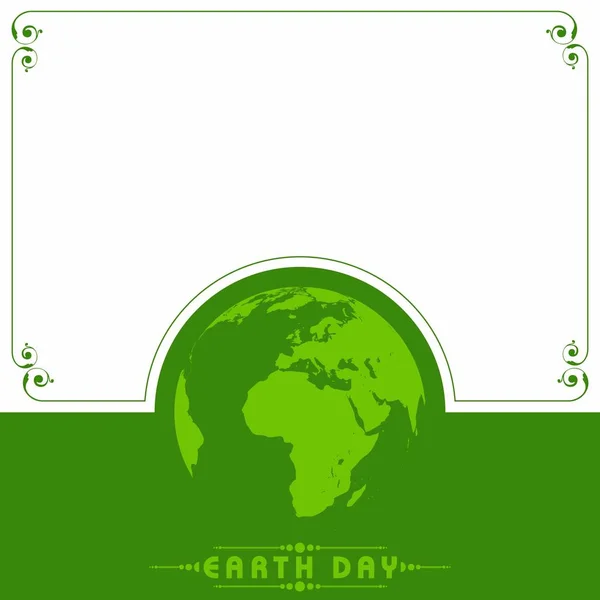 인사말 하는 지구의 날의 그림을 벡터-녹색 개념을가 — 스톡 벡터
