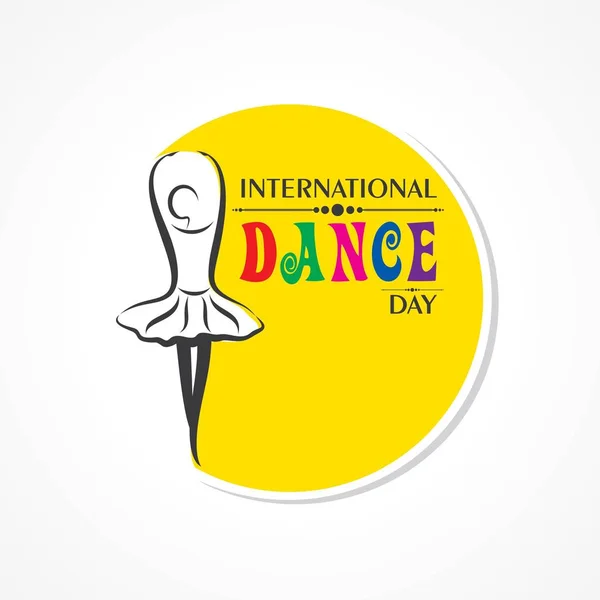 Dünya dans günü tebrik vektör çizim — Stok Vektör