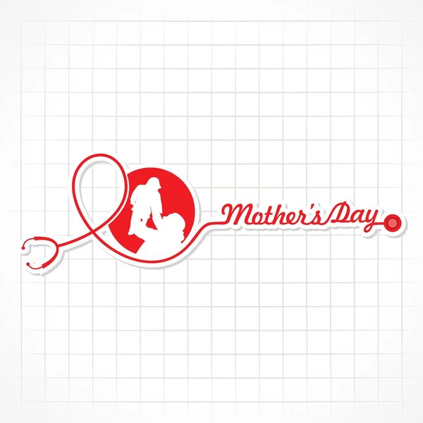 Hyvää äitienpäivää onnittelukortti — vektorikuva