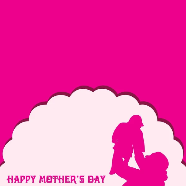 Szczęśliwego Dnia Matki kartka z życzeniami — Wektor stockowy