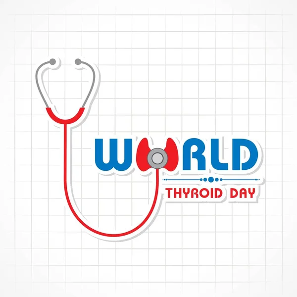 Ilustração vetorial do World Thyroid Day Poster - Conceito Médico —  Vetores de Stock