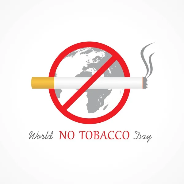 Vector Illustration Poster Banner World Tobacco Day — Stock Vector