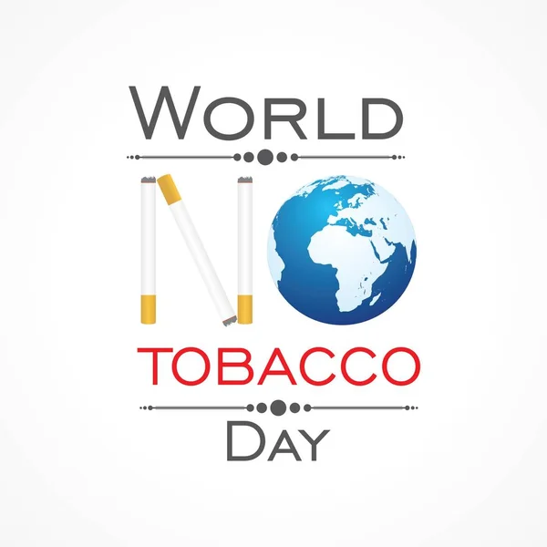 Vector Illustration Poster Banner World Tobacco Day — Stock Vector
