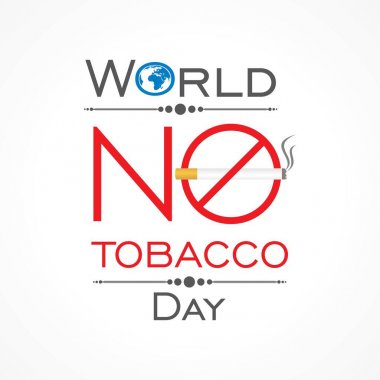 Dünya için taşıyıcı illüstrasyon, poster ya da afiş Tütün Günü yok
