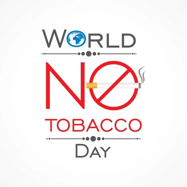 Vector Illustration Poster Banner World Tobacco Day — Stock Vector