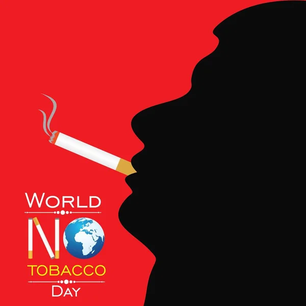 Vector Illustration Poster Banner World Tobacco Day — Stock Vector